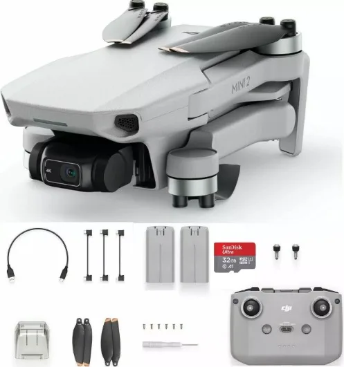 Diskon!!@ DJI Mini 4 Pro Fly More Combo Plus dengan DJI RC 2, Dron-E dengan kamera untuk dewasa 4K,3 baterai penerbangan cerdas Plus