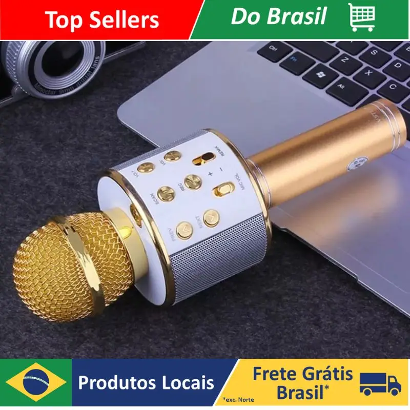 Microfone Karaokê بلوتوث Efeito فوس مودو Gravação Função Selfie