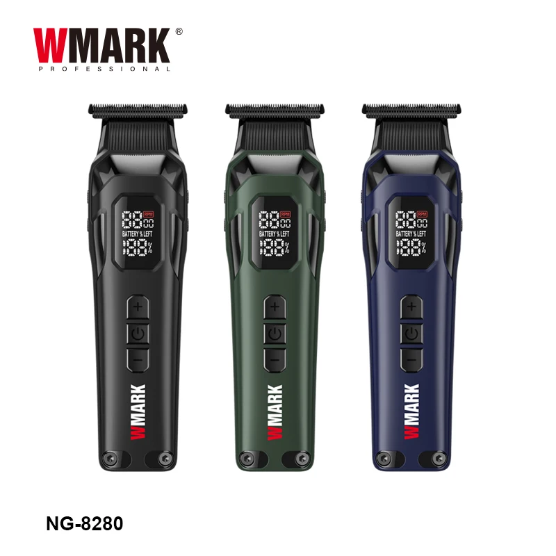 WMARK NG-8280 Professionele hogesnelheidstondeuse, tondeuse, DLC-mes, elektronische tondeuse, keramisch mes