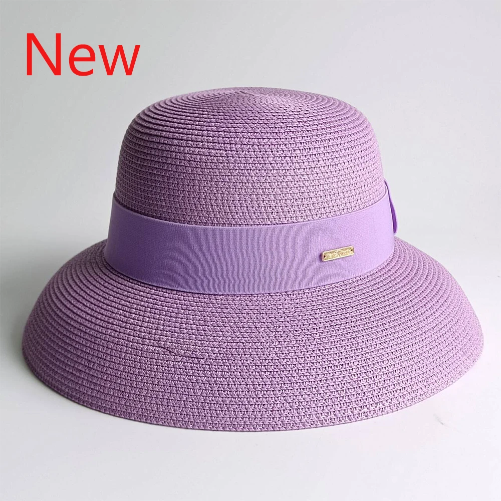 

Summer sun hats women's sun hats foldable beach hats wide-brimmed travel sun hats Hpburn style sun hats straw hat