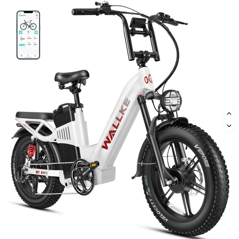 Wall ke H7 Step thru Dual Motor EE bike with 40/60Ah Battery Fat Tires Four Piston Hydraulic Disc Brakes 2025
