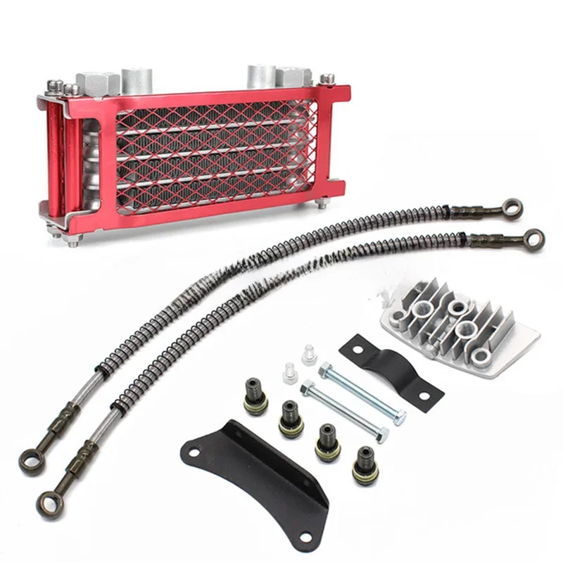 AliExpress PowerMotor Oil Cooler Motorcycle Oil Radiator Kit Engine Cooling for 50 125 140cc Motocross Universal Dirt Pit Bike ATV Enduro Accessories