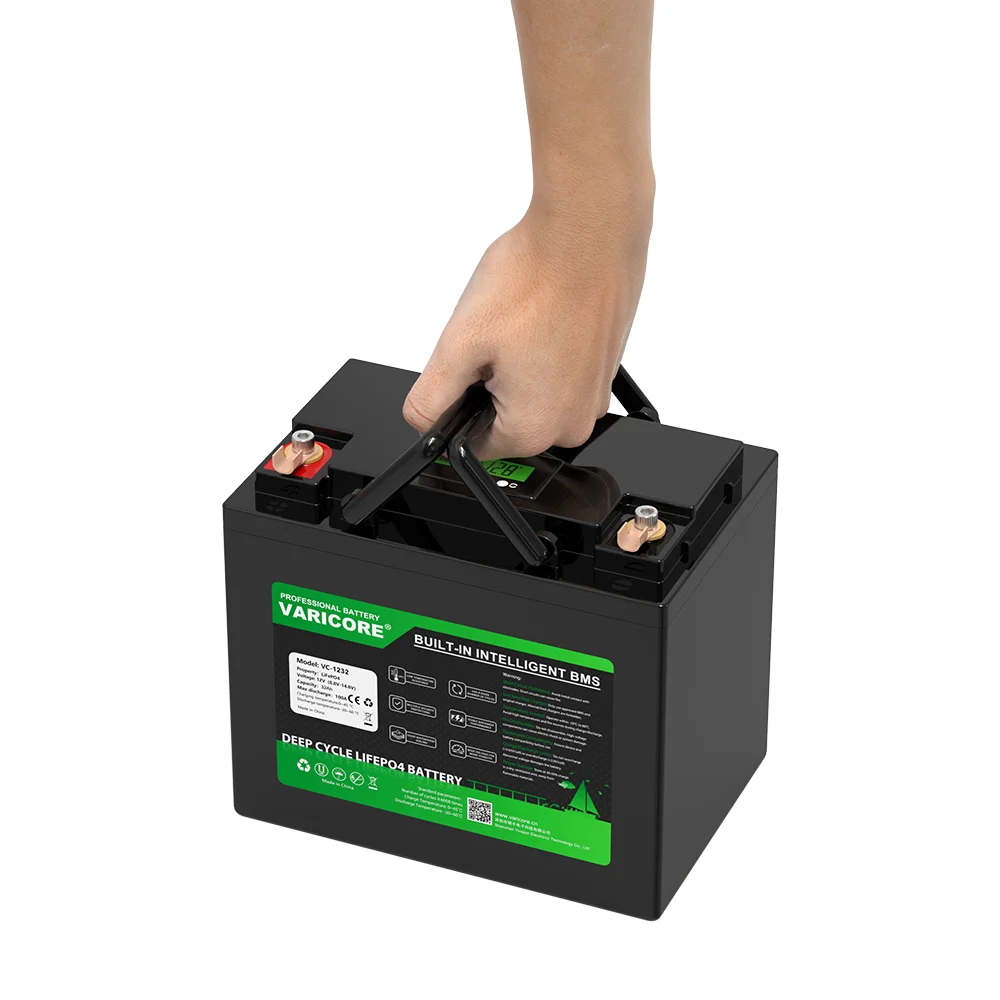 VariCore 12V 32Ah LiFePO4-batterij Ingebouwde BMS Deep Cycle Oplaadbaar voor RV Solar Home Energy Storage - afbeelding 2