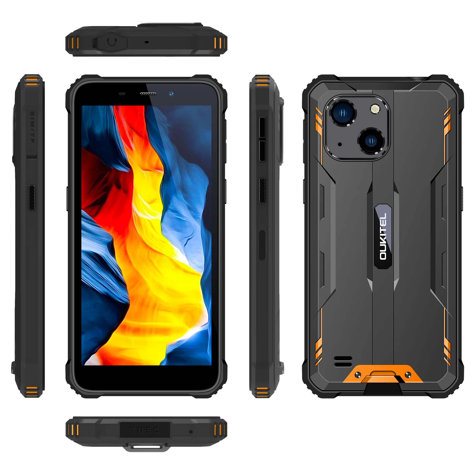 مصنع جديد Oukitel WP20 مقاوم للماء الهاتف الذكي 4G LTE أندرويد 12.0 IP68 نوع C 512G