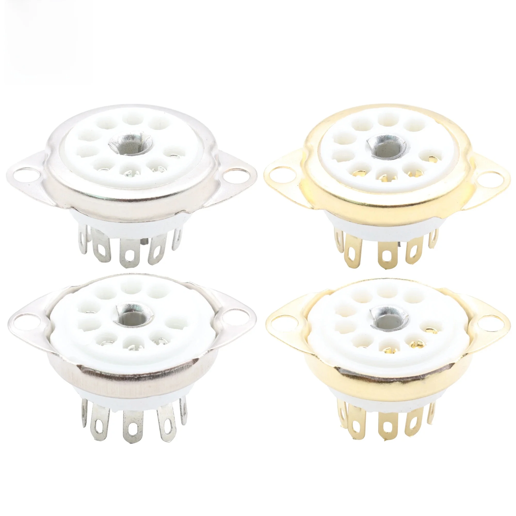 10 sztuk 9pin ceramiczne rura próżniowa gniazdo podstawa zaworu dla 12AX7 ECC83 6922 ECC88 EL84 ECC82 12AU7 5670 6CG7 6FQ7 wzmacniacz DIY HiFi — zdjęcie produktu 7