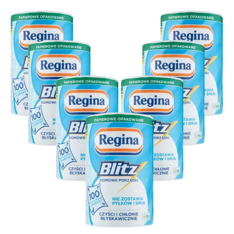 Regina blitz papier tuch (1 rolle) x 7 stücke