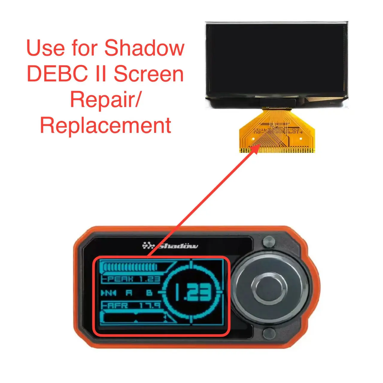 New Screen Oled Lcd Display for Shadow DEBC 2 / 4-in-1 Digital OLED Multi-Function Gauge Replacement/Repair(Welding required!)
