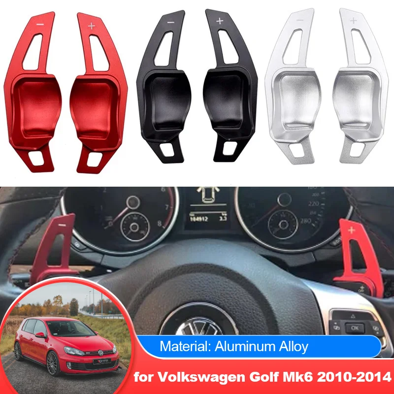 

2x for Volkswagen VW Golf 6 Mk6 R GTI 5K 2010~2014 Car Steering Wheel Shift Paddle DSG Extend Shifters Sticker Gear Accessories