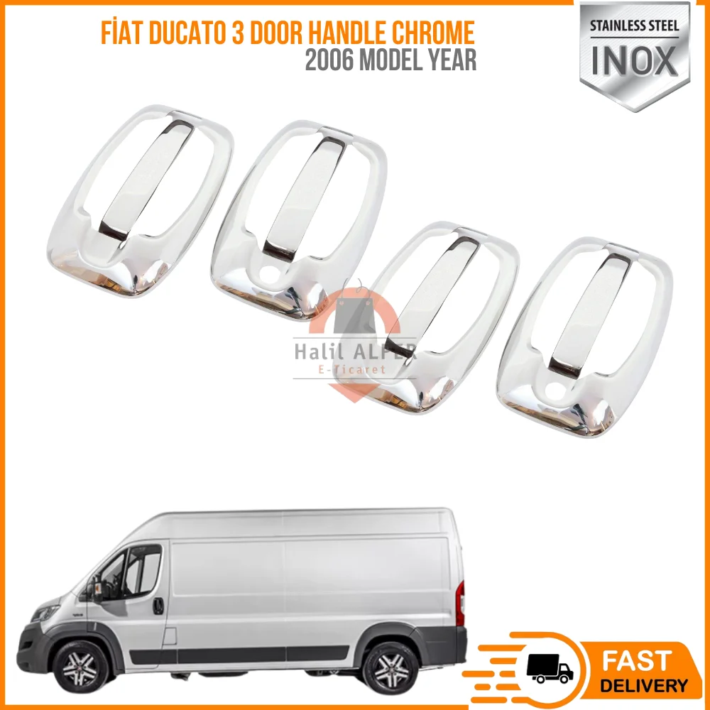 For Fiat Ducato 3 Door Handle Chrome Stainless Stainless After 2006 Set of 4Pcs High Quality Car Accessories 735423241