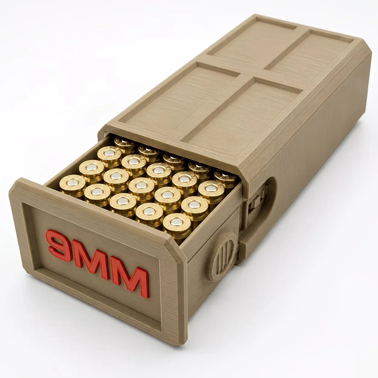 9Mm Pull-Out Ammunition Storage Box Tactical Style Desktop Bullet Organizer view 6