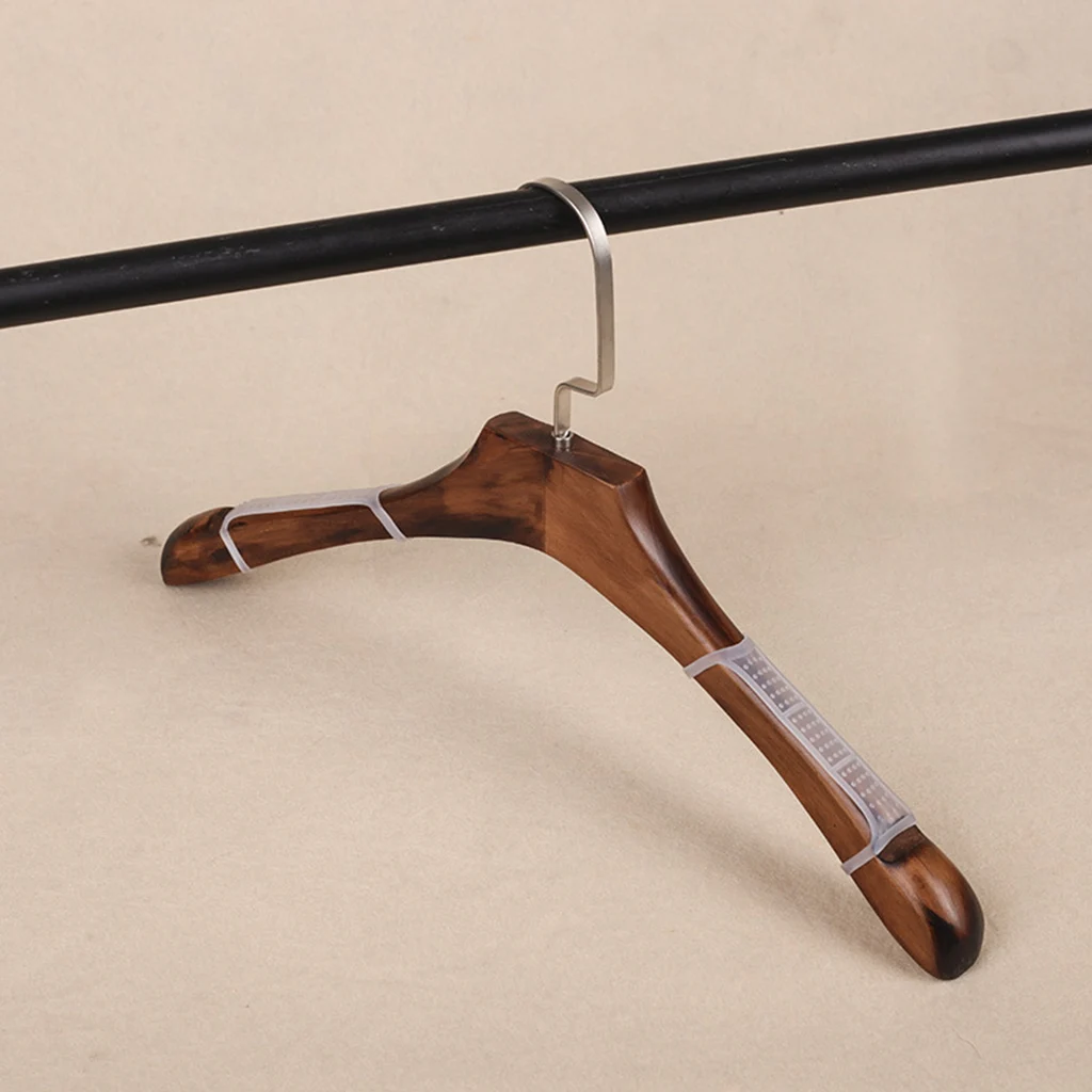 20/50Pcs Rubber Hanger Grips Anti Slip Clear Clothes Hanging Clothes Gripper Clothing Hanger Strips for Home Bathroom