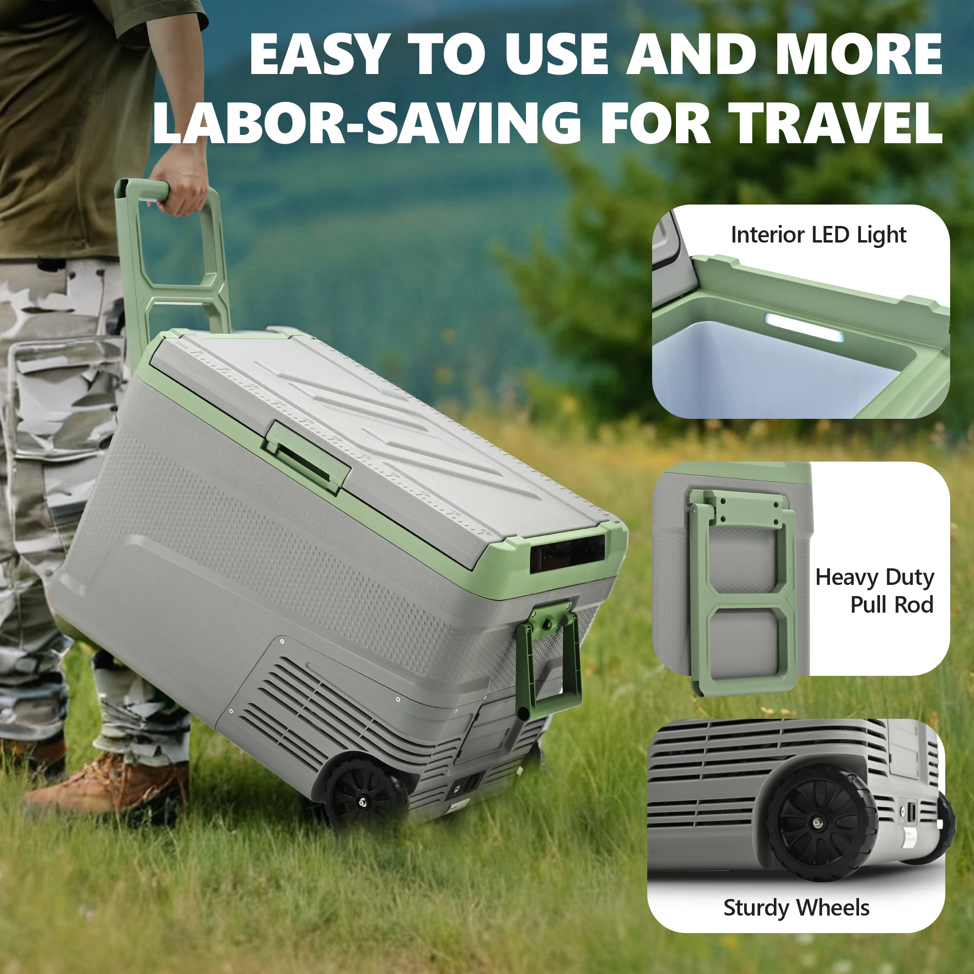 SIMZLIFE-ثلاجات سيارات كهربائية ، ثلاجة مجمدة محمولة ، حزمة تبريد ، تخييم ، رحلة ، شاحنة ، ركوب الزوارق ، المنزل ، 12 فولت ، 48QT