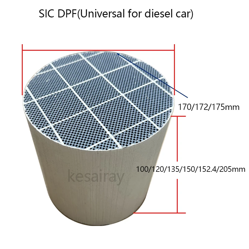 

Universal Silicon Carbide DPF for diesel vehicle High-Efficiency Diesel Particulate Filter in exhaust system