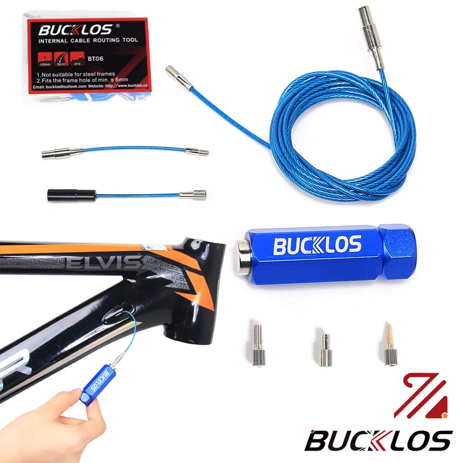 BUCKLOS-أدوات توجيه الكابل الداخلي مع مغناطيس ، مجموعة أدوات دراجة ، إطار MTB ، كابل داخلي ، واقي سحب سريع