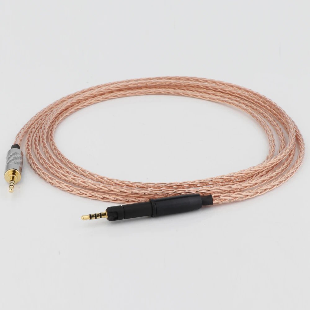 HD599 HD598 HD558 Ath-M60x Ath 헤드폰용 하이엔드 8 코어 OFC 구리 2.5mm ~ 2.5mm Aux 헤드폰 케이블