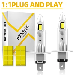 H1 LED Headlight 30000LM 6000K 300W 16PCS 7585 CSP H4 High Low Beam H7 H3 Turbo Auto Fog Light 1: 1 Size Fanless Mini 12V Diode