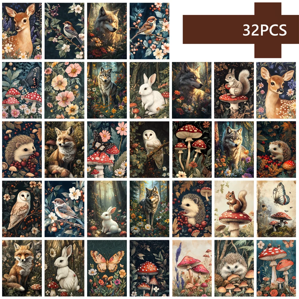 

32pcs, street art postcards, wall stickers, mailing cards, greeting cards, DIY postcards, souvenir postcards, decorative items
