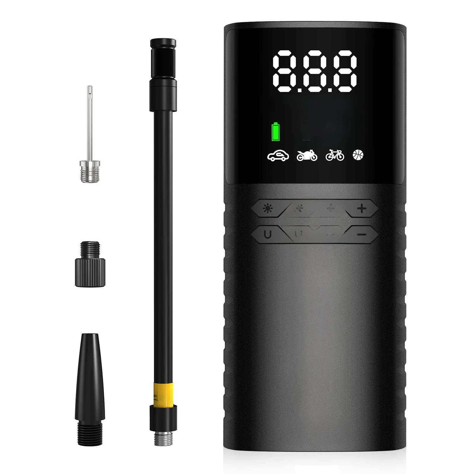 Lexin-Pompe à air intelligente portable P4 pour pneus de voiture, 150PSI, gonfleur pour moto, éclairage LED brillant