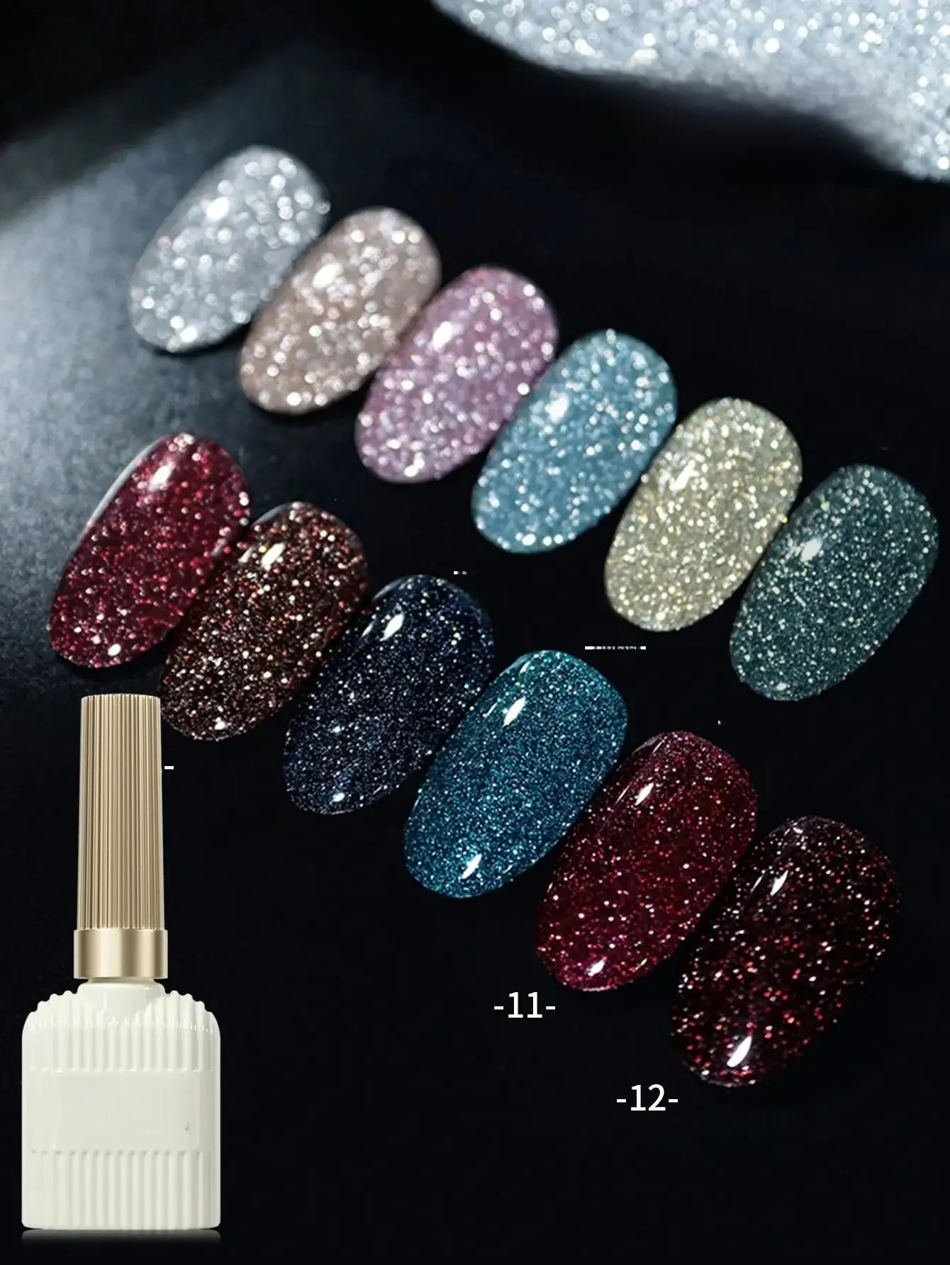 15 ml 12 kleuren reflecterende disco diamanten gel nagellak met de holografische glitter diamantcollectie gel nagellak - afbeelding 2