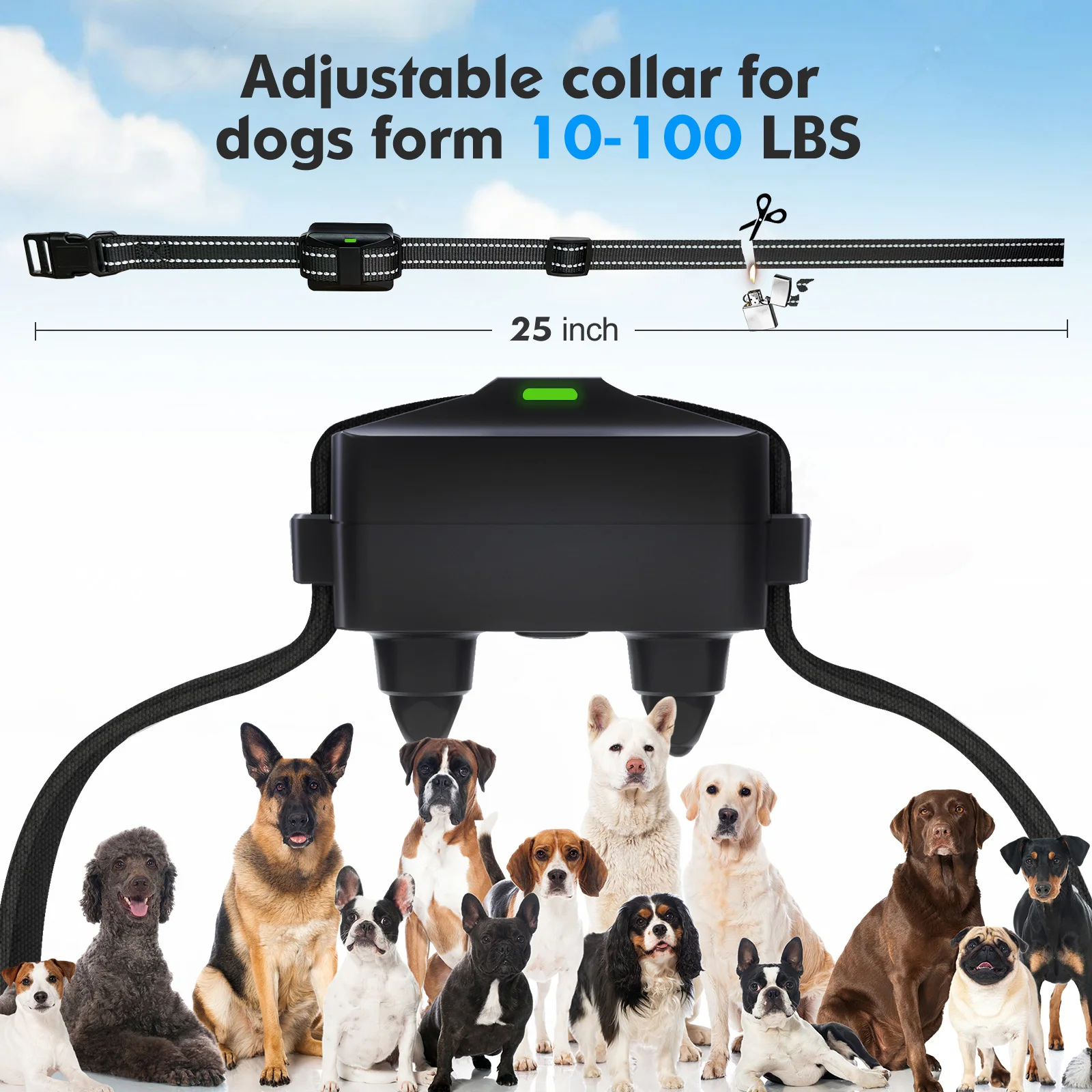 Remote Dog Training Collar with Beep Vibration Static Shock 3300ft Electric Training Collar for Dogs of Small Medium Large Size