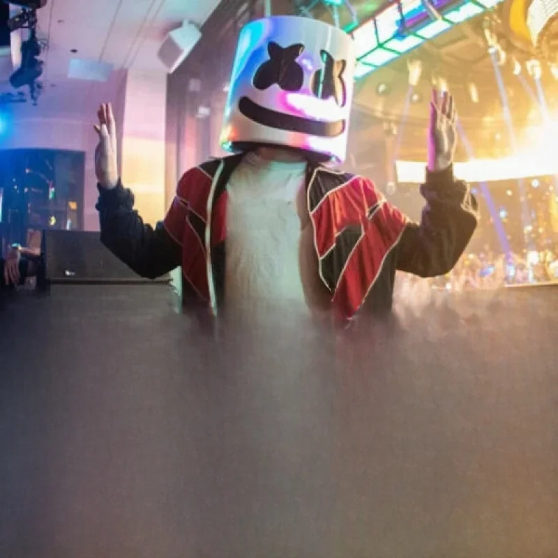 Masque DJ LED d'halloween, masque Marshmello réaliste, casque respirant, Durable, Festival de carnaval, accessoires de fête d'halloween, Cosplay