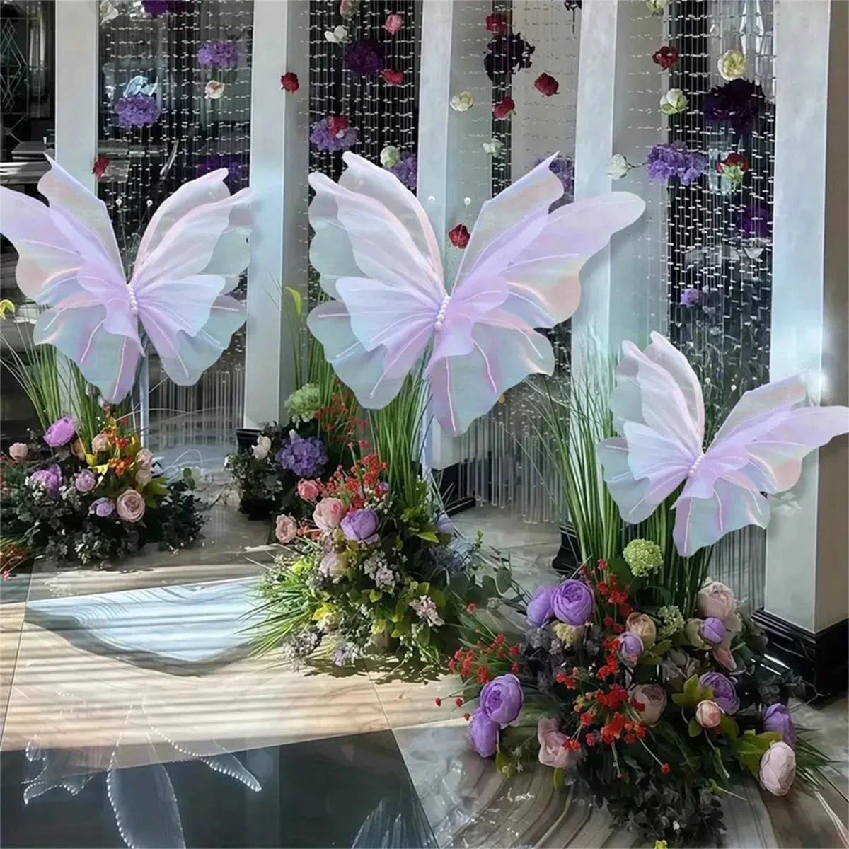 Schmetterling 3D Wanddekoration Künstlicher Schmetterling für Hochzeit & Babyparty & Geburtstagsfeier DIY Party Dekoration Zubehör Geschenk – Detail 3