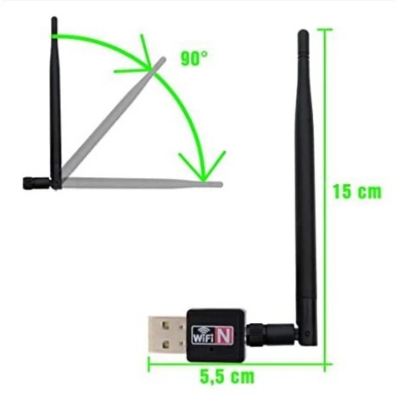 Antena Wireless Usb Wifi 900Mbps e 1200Mbps Receptor Pc Notebook 802.IIN