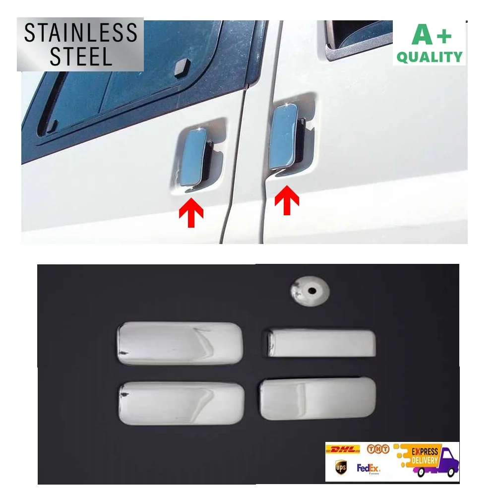 

For Ford Transit Chrome Door Handle 4 Doors 5 Pcs. Models 2003-2013. Stainless Steel. A + Quality. Car Tuning