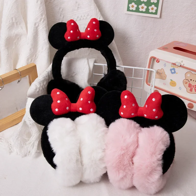 AliExpress Hot Toys Minnie Mouse Ear Warmer Plush Earmuffs Women Cartoon Winter Warm Kawaii Outdoor Cold Protection Cycling Girls Ear Cover
