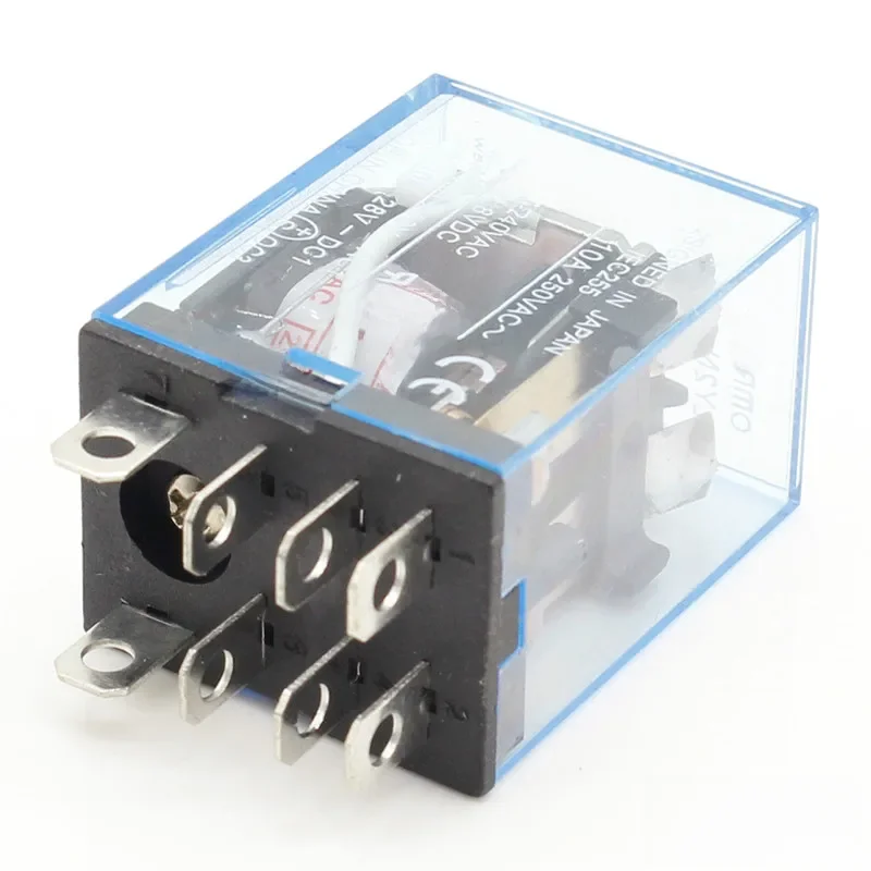 1 szt. LY2NJ AC 220 V cewka 10A 240 V przekaźnik mocy DPDT lampa Led — zdjęcie 2