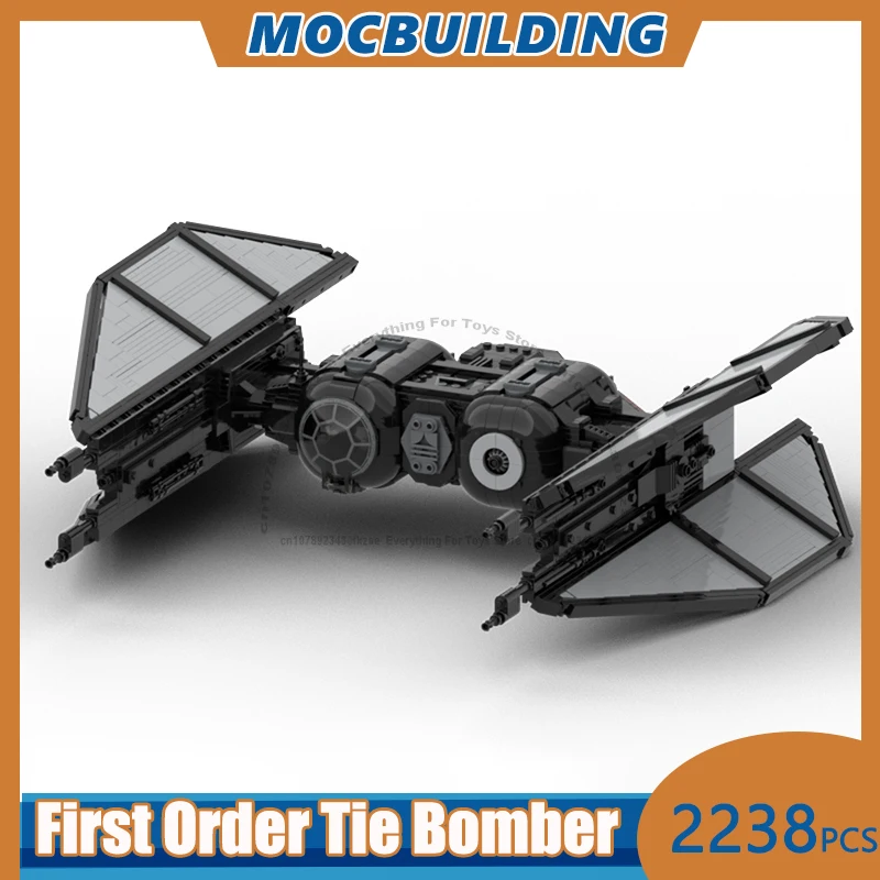 

Миниатюрный конструктор First Order Tie Bomber MOC, 2238 деталей, для сборки, креативная коллекция, игрушка для демонстрации, подарок