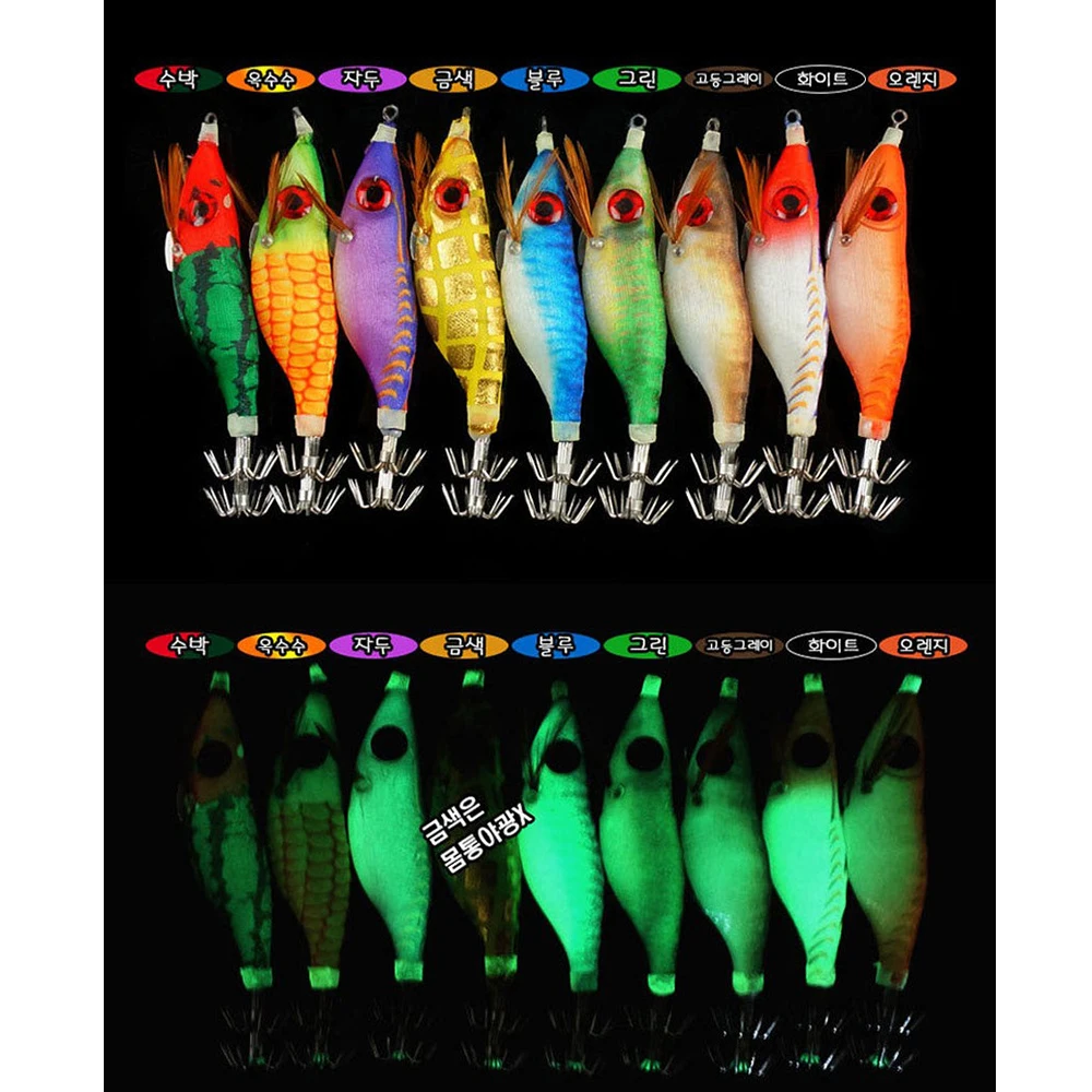 King's Eye Watermelon Corn Egi Squid Luminous Lure 썸네일 5