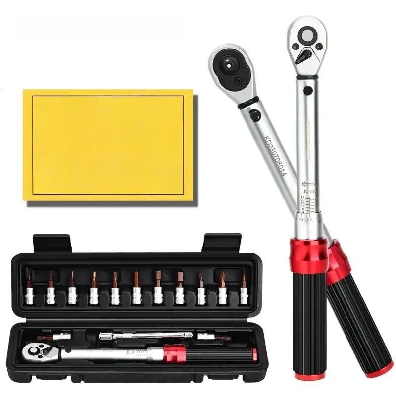 AliExpress riderace RIDERACE Bicycle Torque Wrench Set 15Pcs 1/4" 2-24Nm Dual Direction Bike Allen Key Tool Socket Spanner Pro Motorcycle Repair Kit