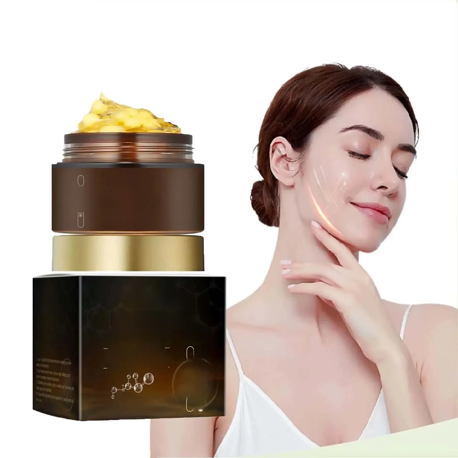 Capsule de vitamine C crème pour le visage même le teint de la peau élimination de la pigmentation peau hydratante éclaircissante crème pour le visage raffermissante