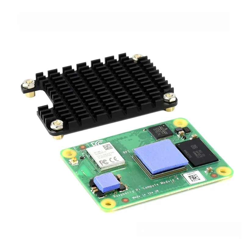 Dissipateur thermique en alliage d'aluminium pour Raspberry Pi CM4 avec tampon de Dissipation thermique en Silicone pour Module de calcul Raspberry Pi