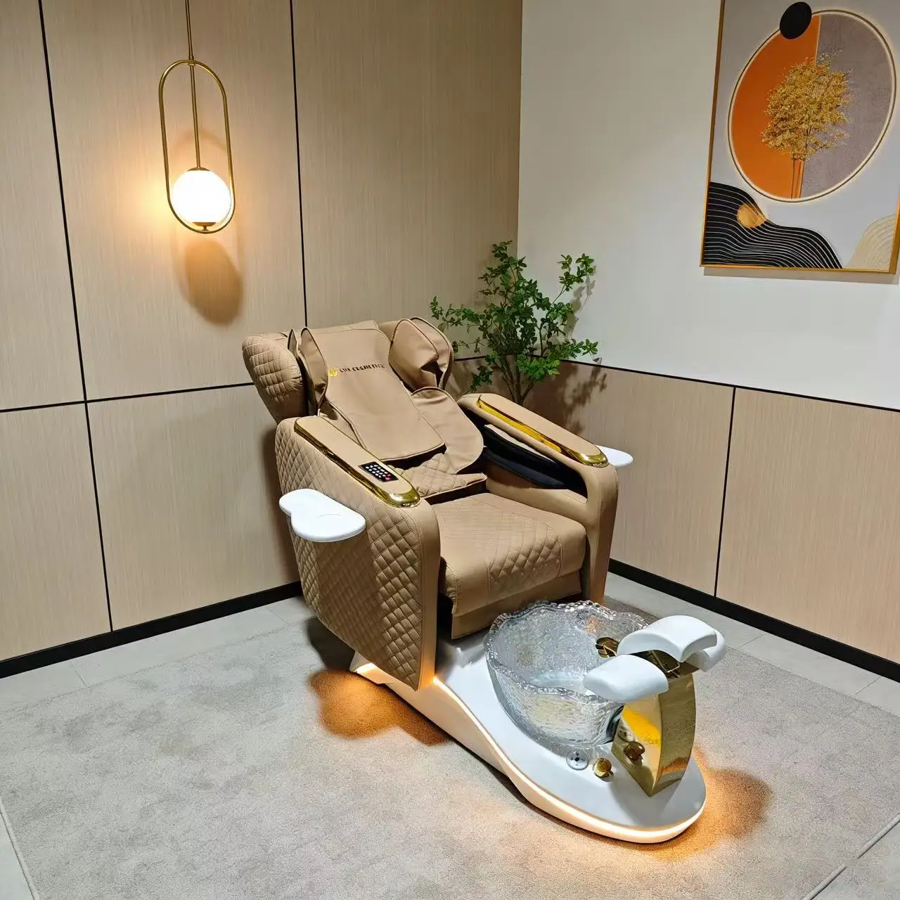 Modern Luxury Foot Spa Chair Adjustable Single Nail Salon Sofa with Back Automatic Massage Pedicure Chair for Nail and Beauty Sa view 5