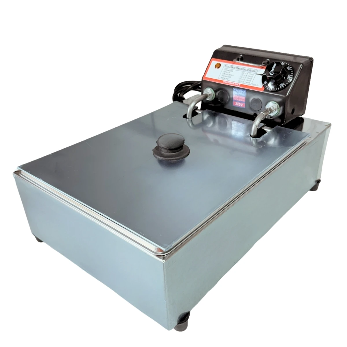 مقلاة كهربائية صناعية مدمجة بغطاء ، كوبي ، مكعب ، V ، 5 لتر