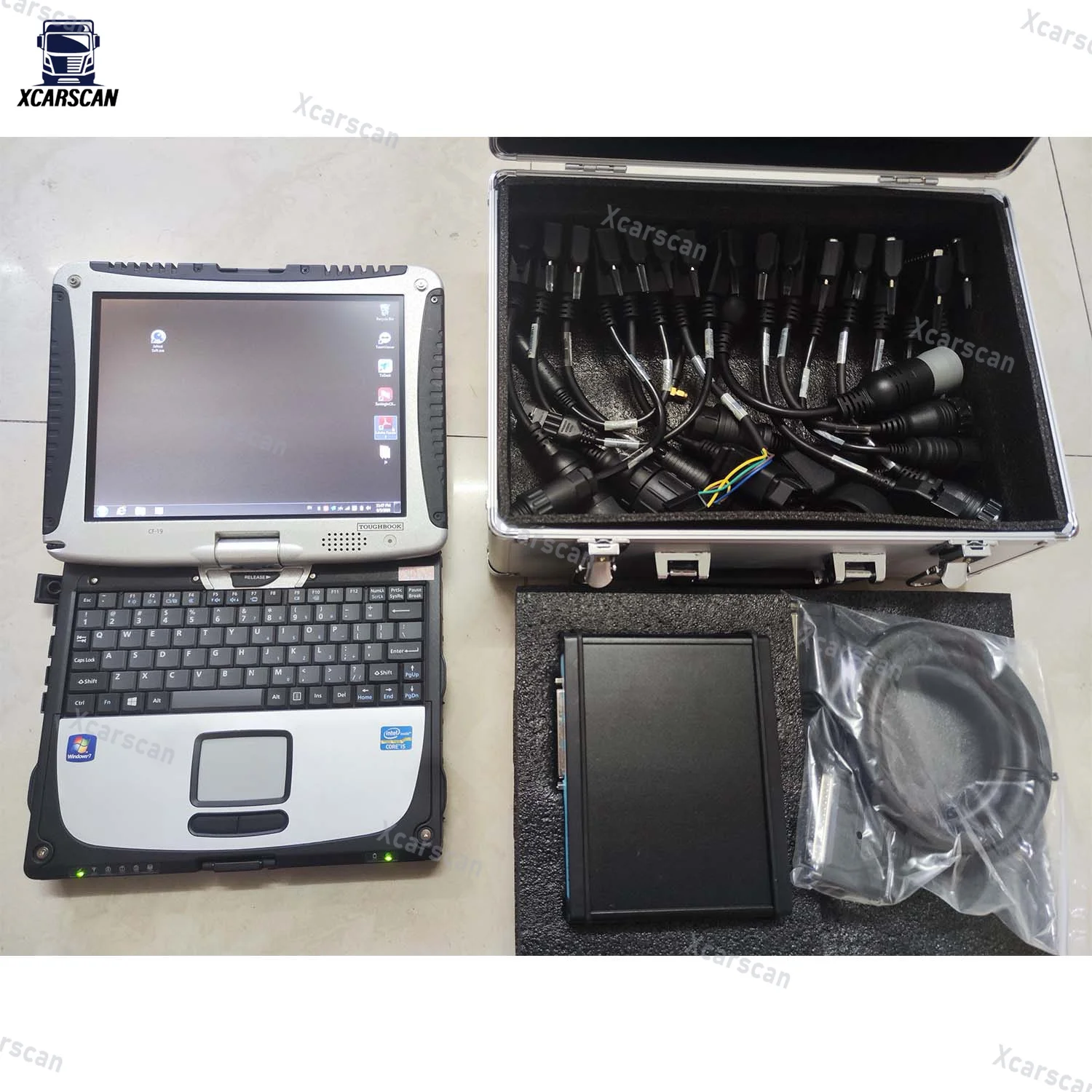 For Jatest Exzavator Universal Truck Excavator Diagnostic Kit with CF19 laptop For Jaltest Link Heavy Duty Truck Diagnostic Tool