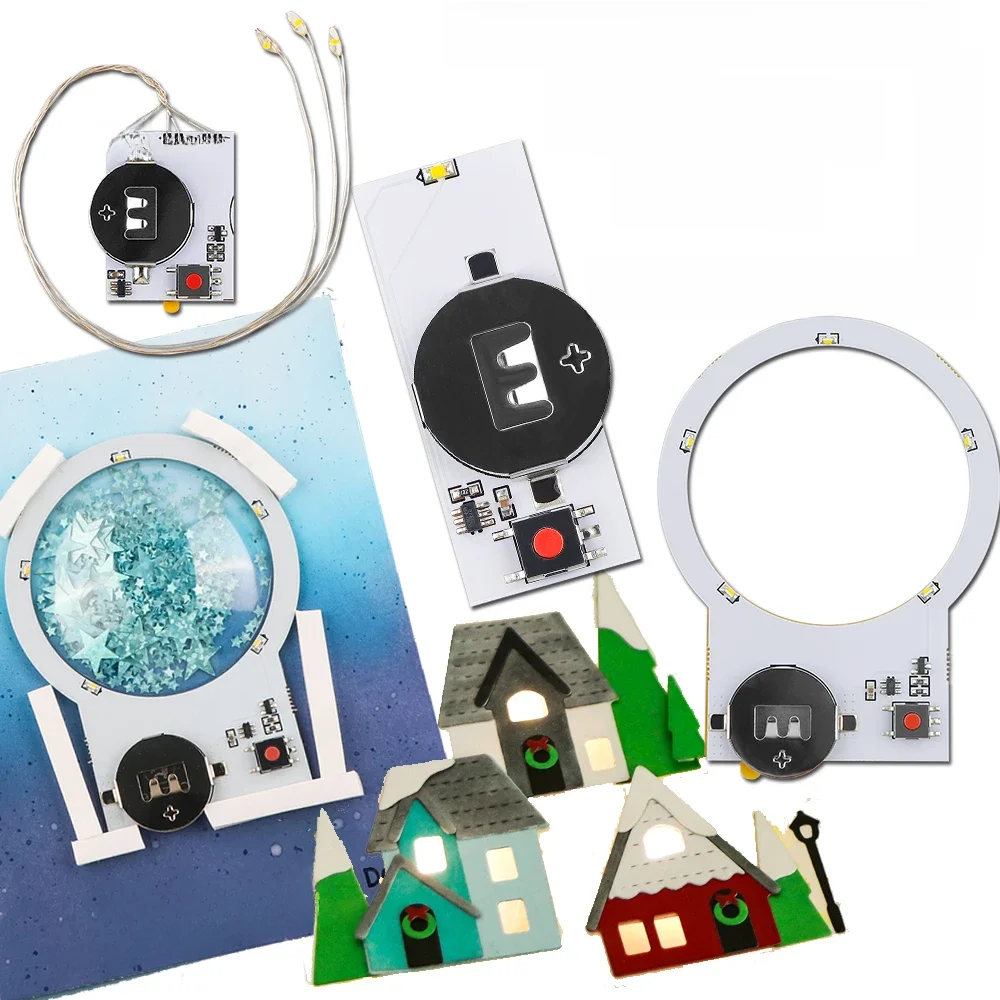 1/3/5 Ciepłe białe diody LED Samoprzylepne światła Halo i łatwe światła do tworzenia świecących kart Scrapbooking Rzemiosło Projekt DIY 2023 — zdjęcie 2