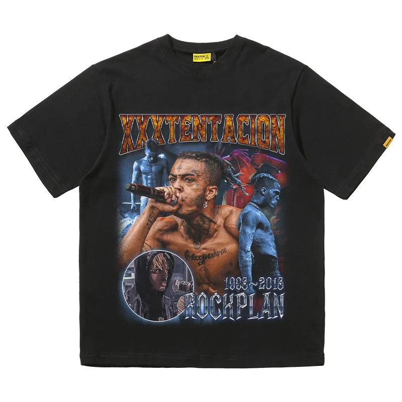 Project Rock Star Printed Casual Crew Neck Short Sleeve Comfort Top 100% Cotton Men\'s Summer T-Shirt Fashion Trend T-Shirt