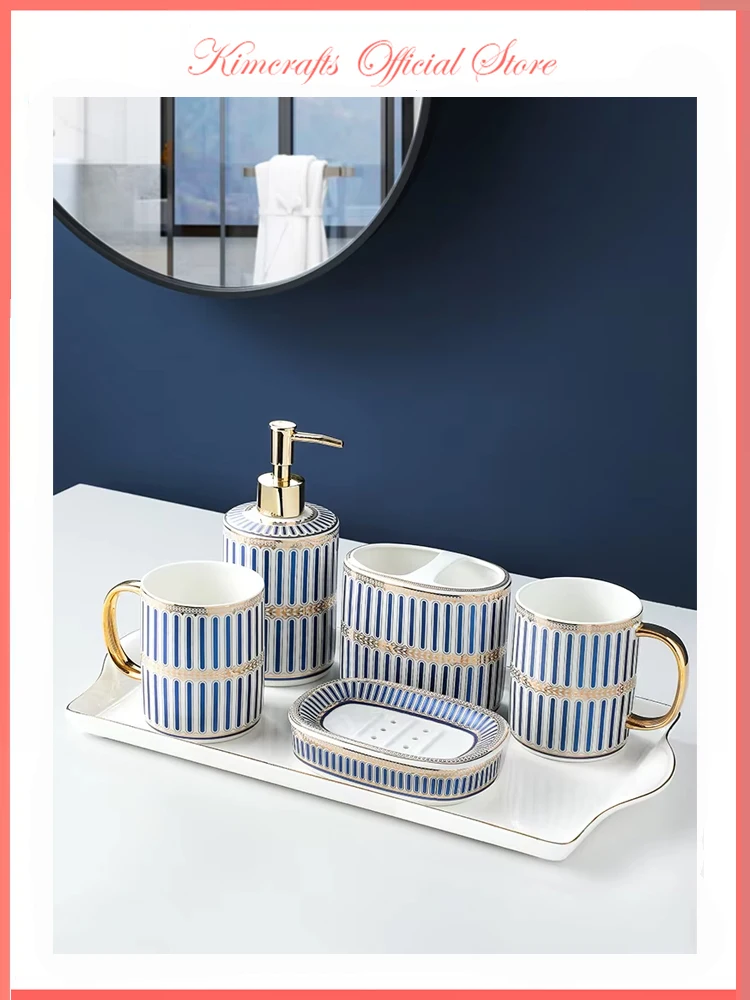 

Nordic Bathroom Accessories Kitchen Soap Dispenser Liquid Soap Dispensers Ceramic Shampoo Bottle Lotion Conditioner Bottle