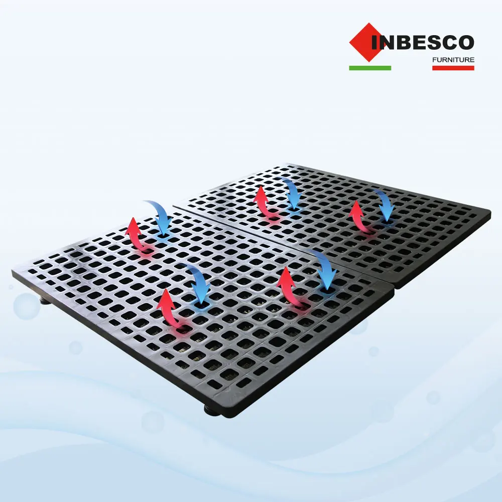 Well-ventilated PP plastic bed frame pallet floor pallet single S super single SS double D Queen Q