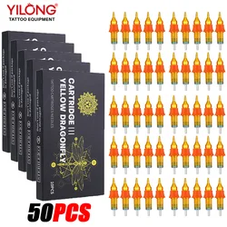 YILONG 50/20/10PCS Disposable Tattoo Cartridges Needle RM/RL/M1/RS Needle diameter 0.35MM Tattoo Needle For Tattoo Machine