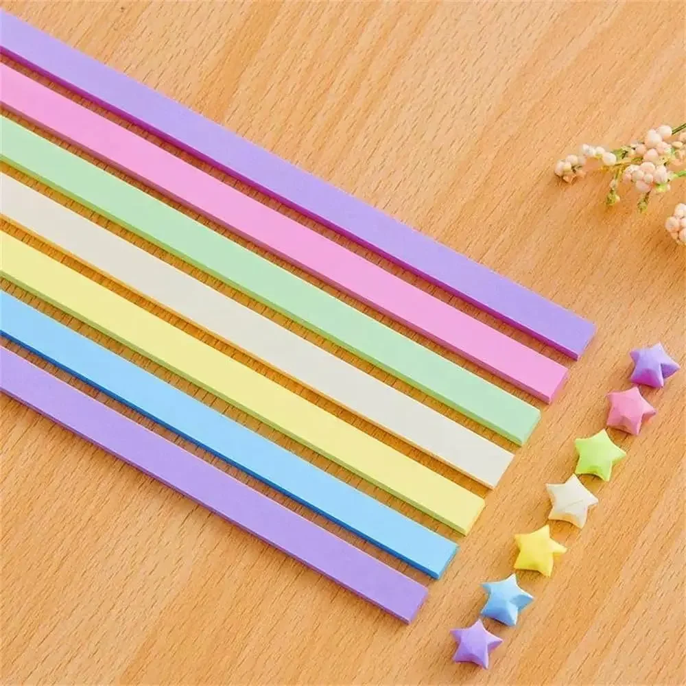 Papier Origami Étoiles Porte-Bonheur, Bandes de Papier Pliantes, Artisanat Artisanal, DIY, 540 Feuilles
