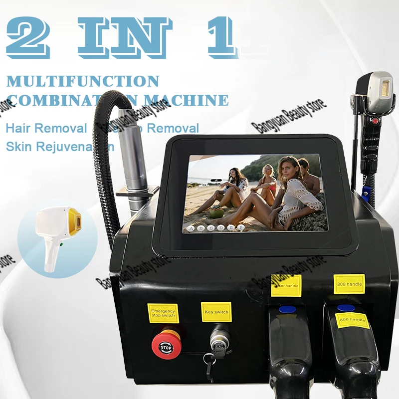 2023 Professional 3000W 2 in 1 808nm Yag 1200 808 755 Three Wavelength Painless Tattoo Dark Spot Removal Iaser Hair Removal