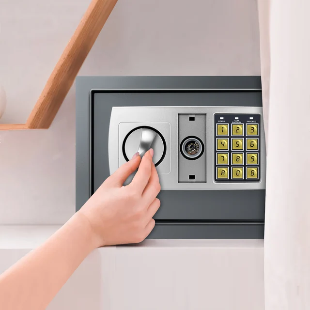 LARGE STRONGER DIGITAL DISPLAY STEEL SAFE KEY HIGH SECURITY CODE LOCK KEY CABINET SAFES HOME OFFICE MONEY CASH SAFETY BOX 4.6L/8.5L/16L BLACK/GREY 3 LARGE STRONGER DIGITAL DISPLAY STEEL SAFE KEY HIGH SECURITY CODE LOCK KEY CABINET SAFES HOME OFFICE MONEY CASH SAFETY BOX 4.6L/8.5L/16L BLACK/GREY 3