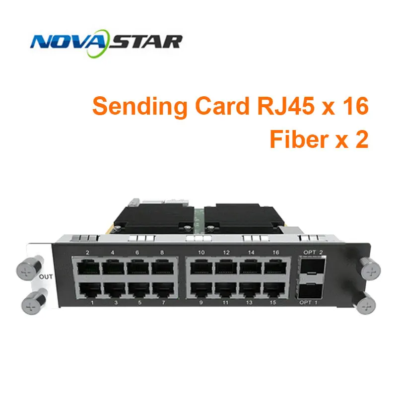 

Novastar H Series Flagship Video Splicing Processor Optional Output Card RJ45 x16 Fiber x2 LED Sending Card for H2 H5 H9 H15