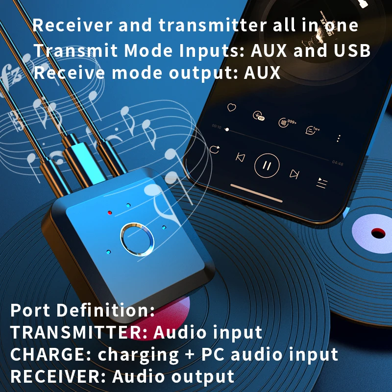 فاورلو 2 في 1 بلوتوث 5.2 الصوت الارسال استقبال 24Bit 96Khz 3.5 مللي متر AUX aptX التكيف LL HD محول لاسلكي لسيارة تلفزيون الكمبيوتر