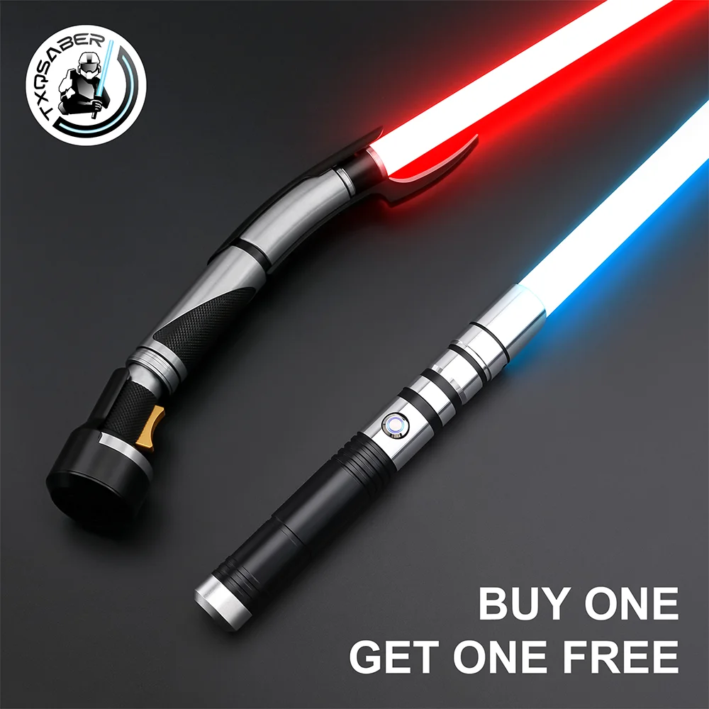 

Световой меч TXQsaber Dooku 2 JEDI с 27 звуковыми эффектами и 12 цветами, рукоять+лезвие, игрушка, металлический корпус, плавное вращение, лазерный световой меч