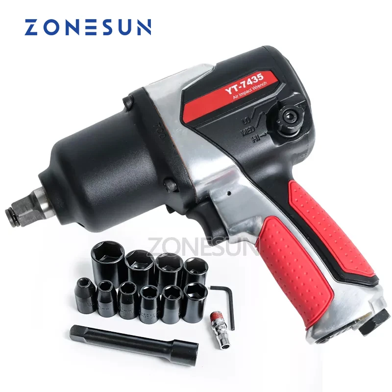 

ZONESUN 16mm Bolt size Pneumatic impact Wrench, Air Tools,Spanners for Car Bicycle Repair Pneumatic Tools